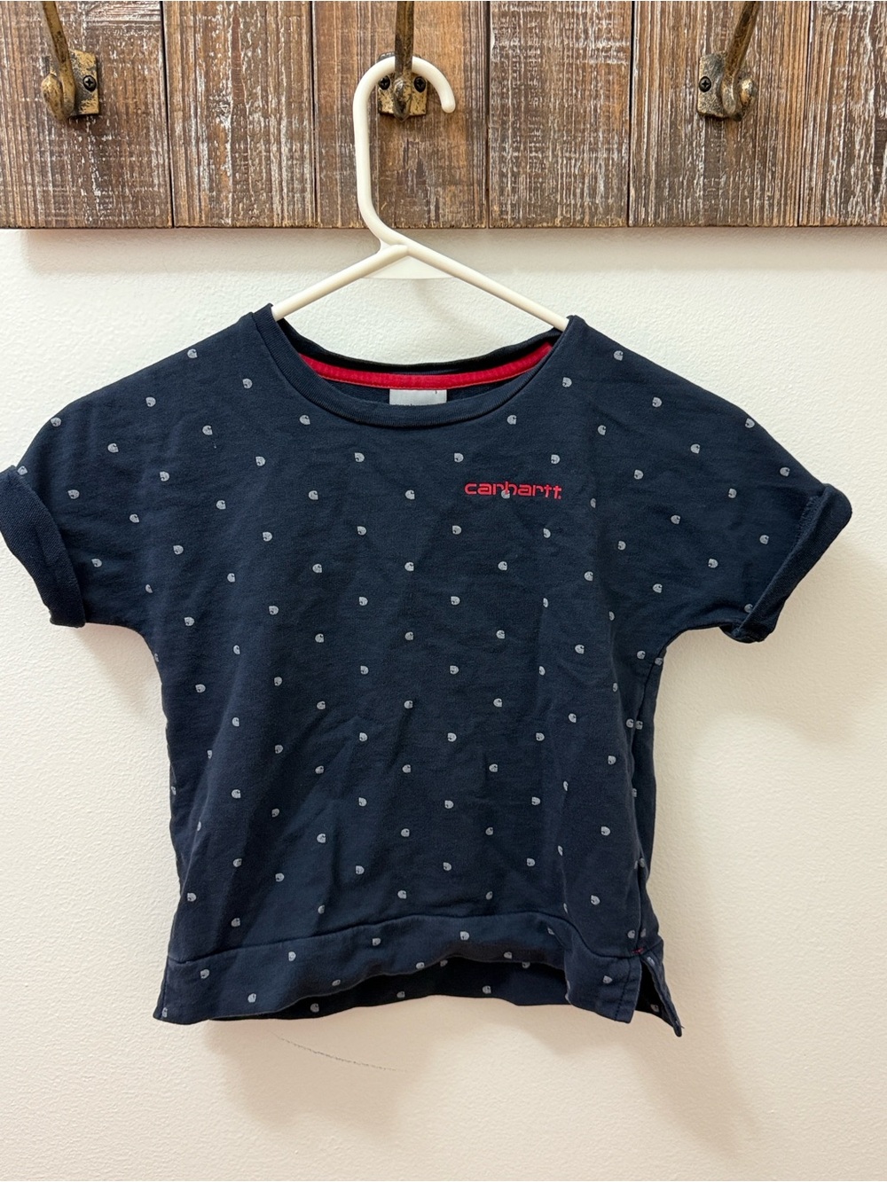 Carhartt Kids Navy Polka Dot Short Sleeve Tee